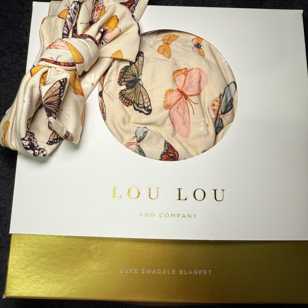 Lou Lou & Company Butterfly Print Swaddle
